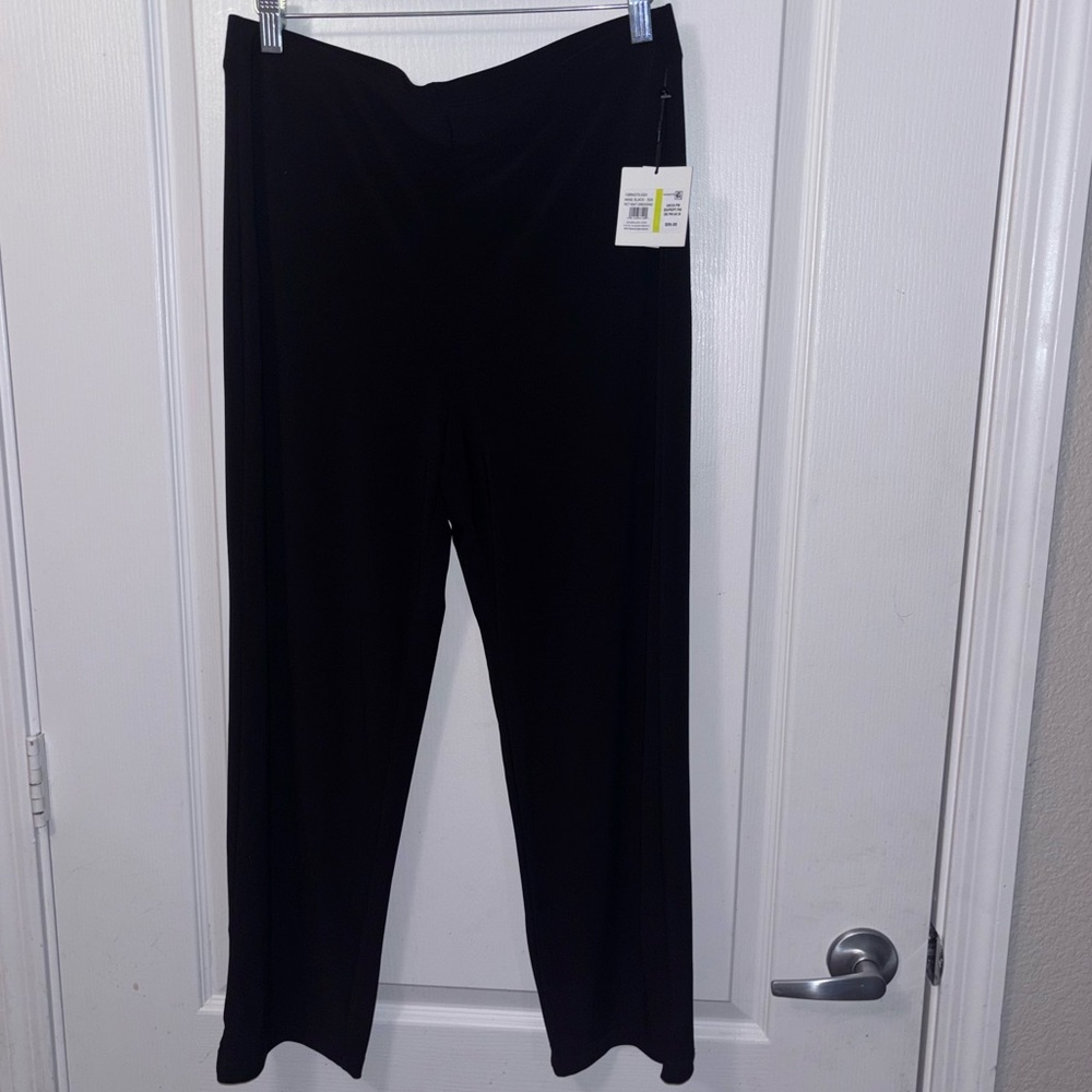 Anne Klein Elegant Black Wide Leg Trousers